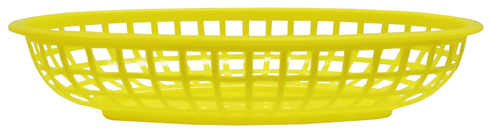 Set of 12 Yellow Oval Fast Food/Deli Baskets, 9.25 by 6-Inch, Black Duck Brand Y