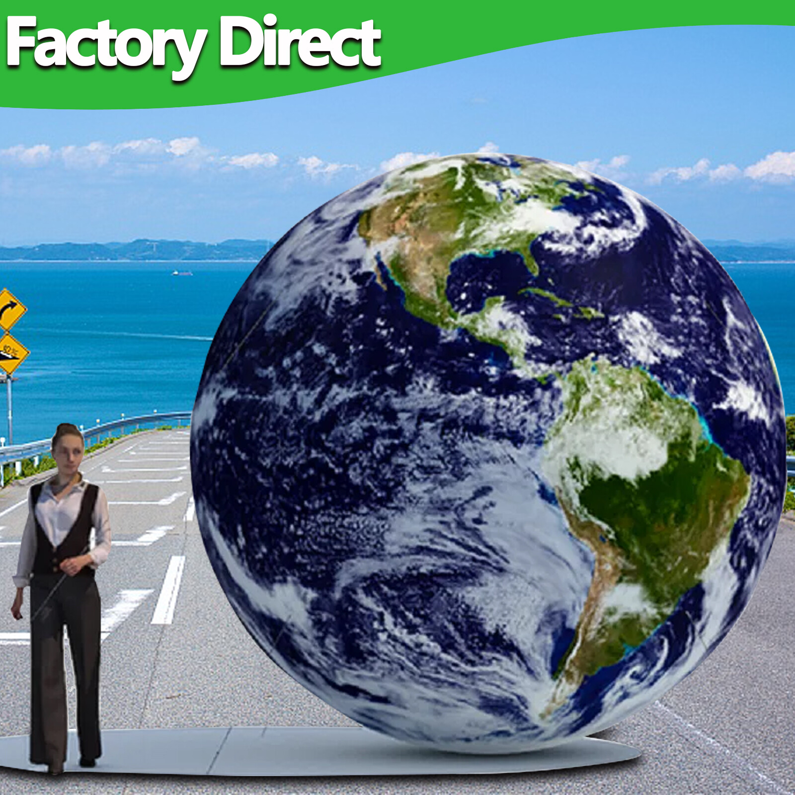 Inflatable Earth Globe W/ LED Lights Hanging Inflatable Earth Planet Model Toys