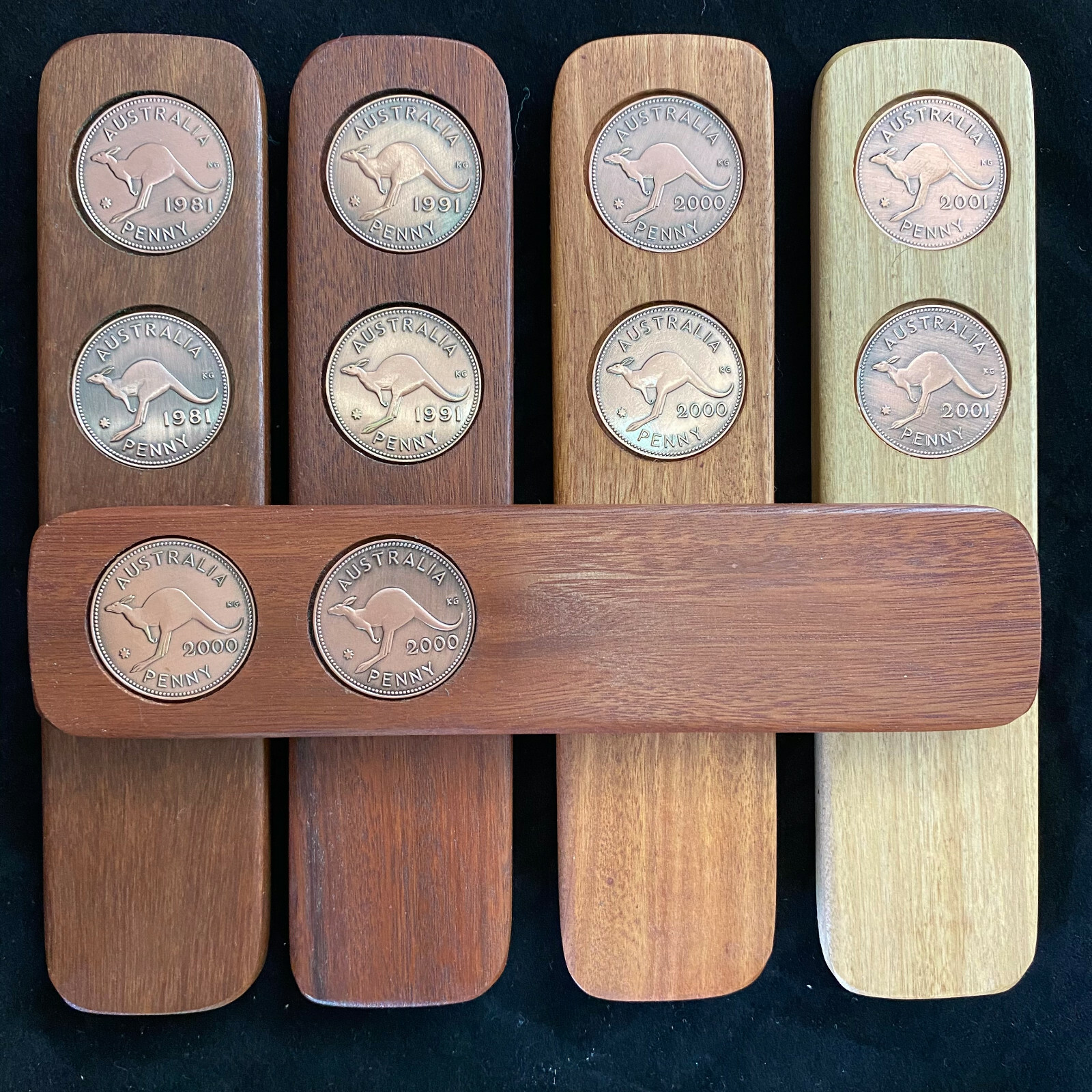 ANZAC DAY Two Up game set 70th Birthday Gift Present 1954 Australian Penny
