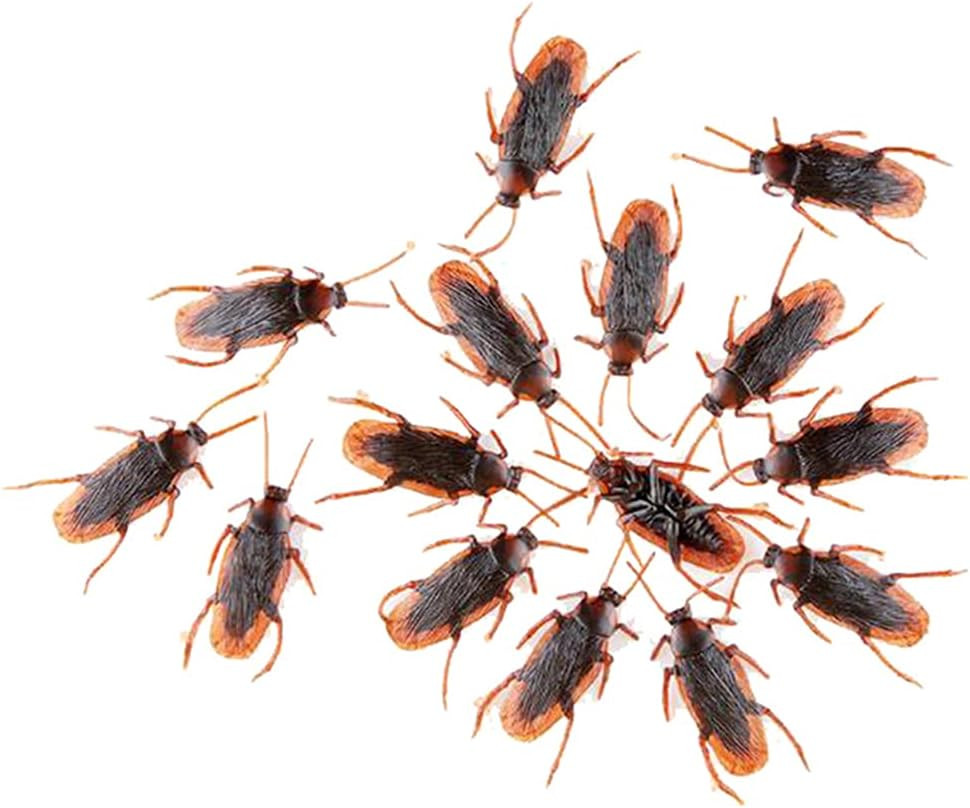 Prank Fake Roaches Model Simulation Rubber Cockroach Roach Bug Toy Funny Trick J