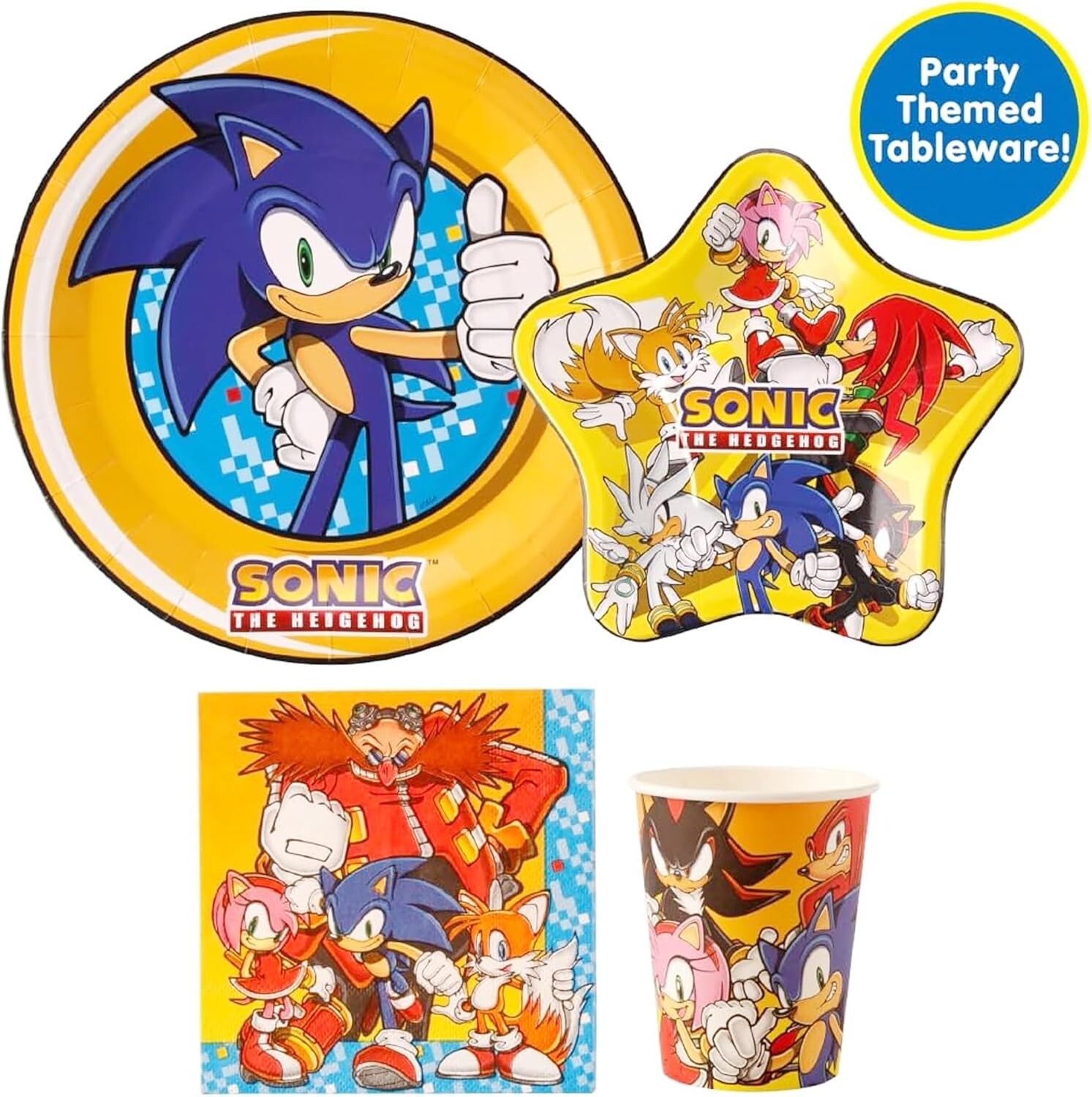 Sonic The Hedgehog Kids Party Theme in a Box Kit 137pcs Balloons Decorations