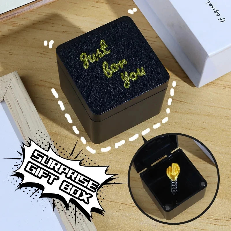 Funny Middle Finger Prank Gift Box Creative Office Desk Decor Novelty Gag Gift