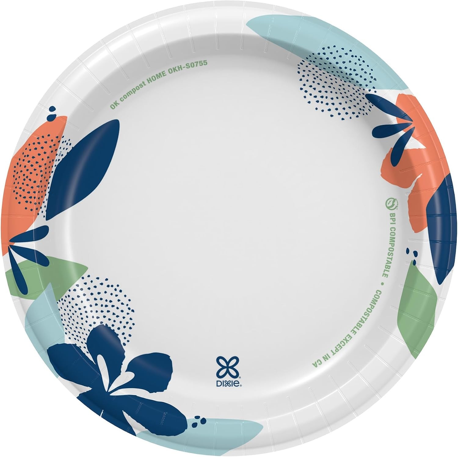 Dixie Medium Paper Plates, 8.5 Inch, 90 Count, 2X Stronger, Microwave-Safe, Soak
