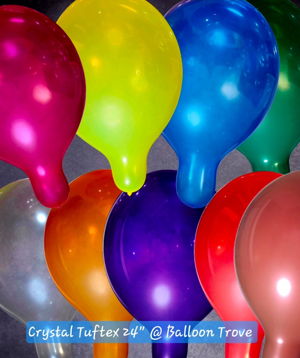 Tuftex 24″ 25ct Assorted Crystal Balloons