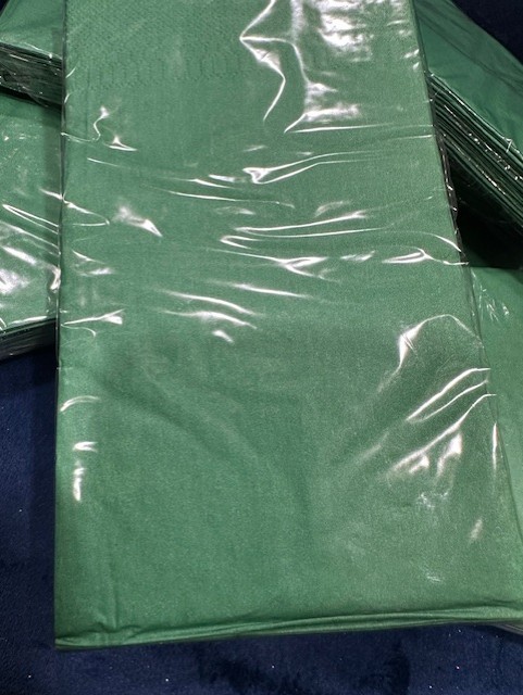 Solid Green Paper Party Napkins 2 PLY 18 Ct (7 Pks) 4×8 126 napkins Total