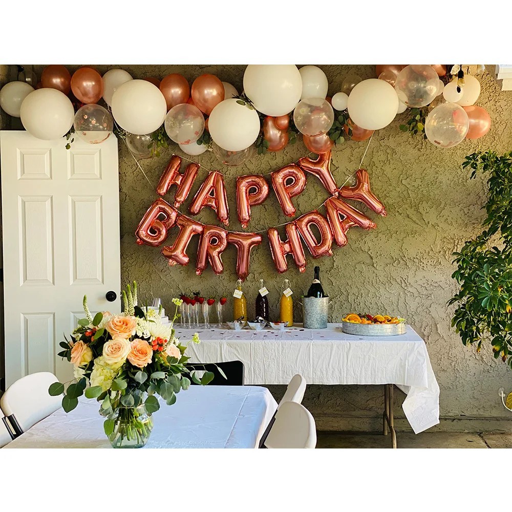 LARGE Happy Birthday Balloons Banner Self Inflating Bunting Party Decoration