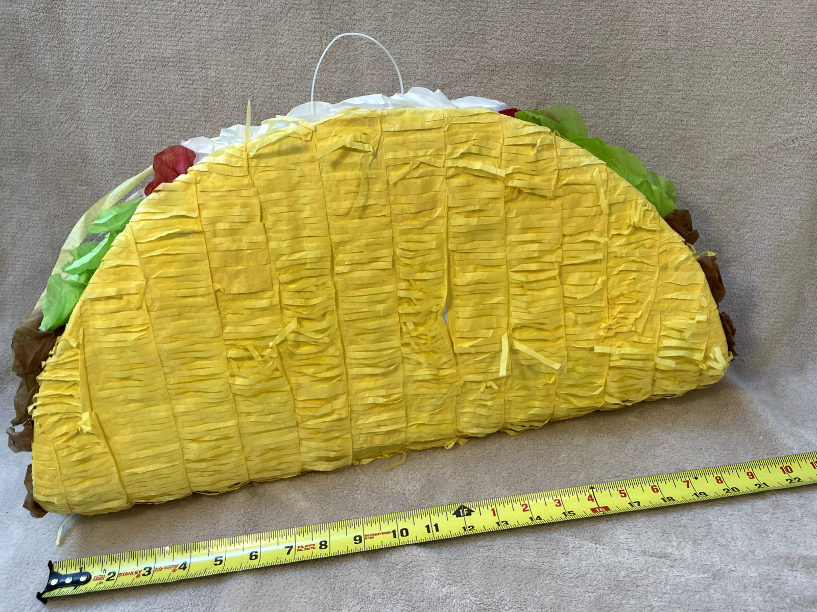 22″ Large Mexican TACO Piñata Birthday Party Celebration Any Age 22″ x 11″ x 5″