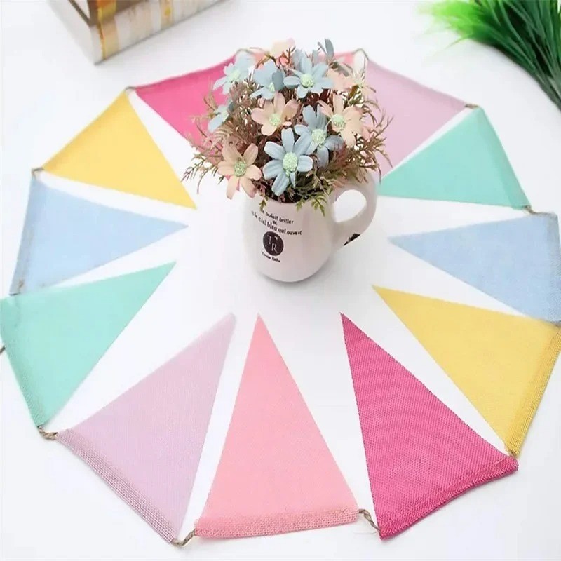 4M Triangle Flags Bunting Banner Pennant Festival Wedding Party Garden Decor NEW