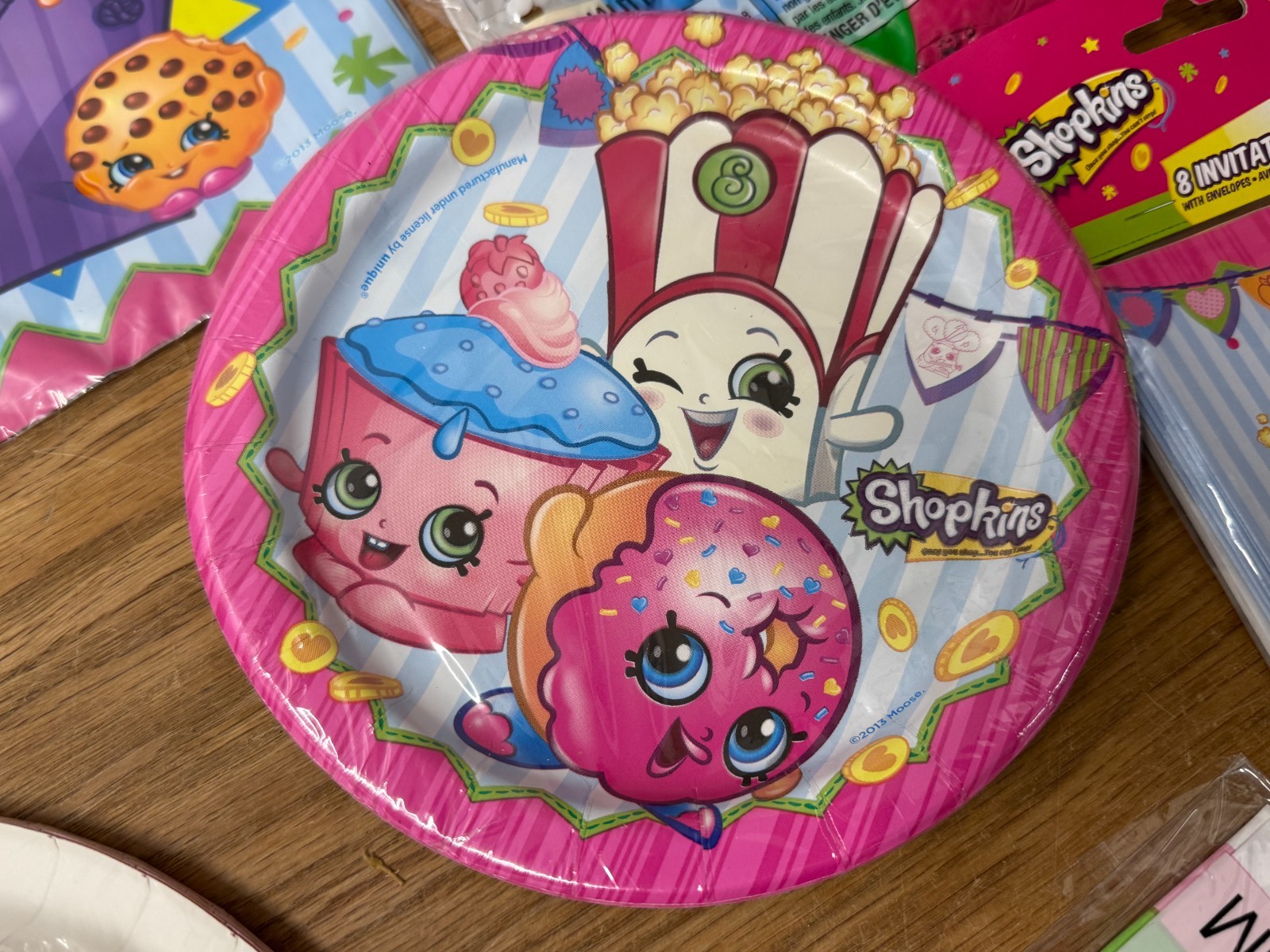 HUGE Shopkins Birthday Party Supplies Decoration Lot Plates Banner Invitations!