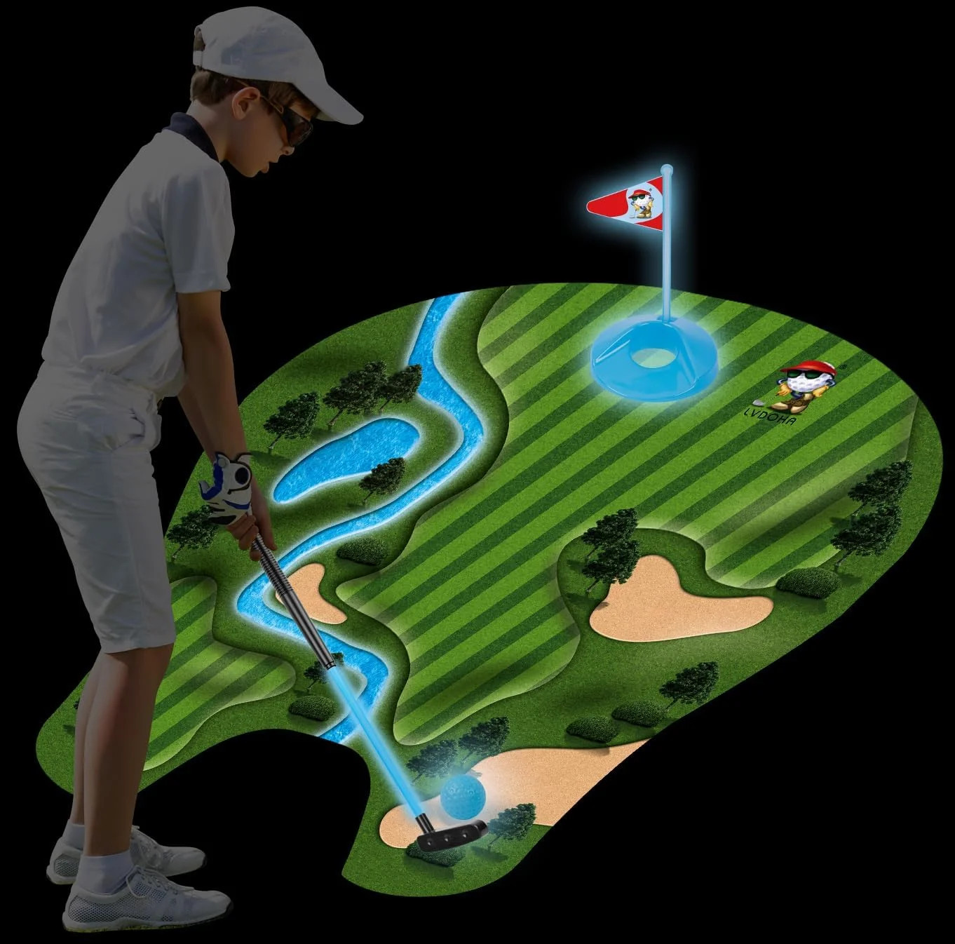 Golf Gag Gifts for Men Glow in the Dark Toilet Golf Game Dad Who Wants Nothing
