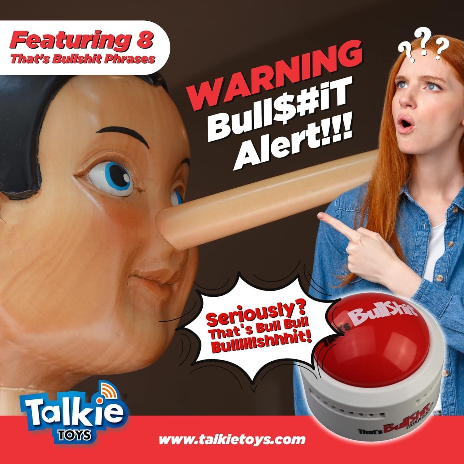8-Function Laugh Activated Talking Button – Perfect for Adult Gag Gifts