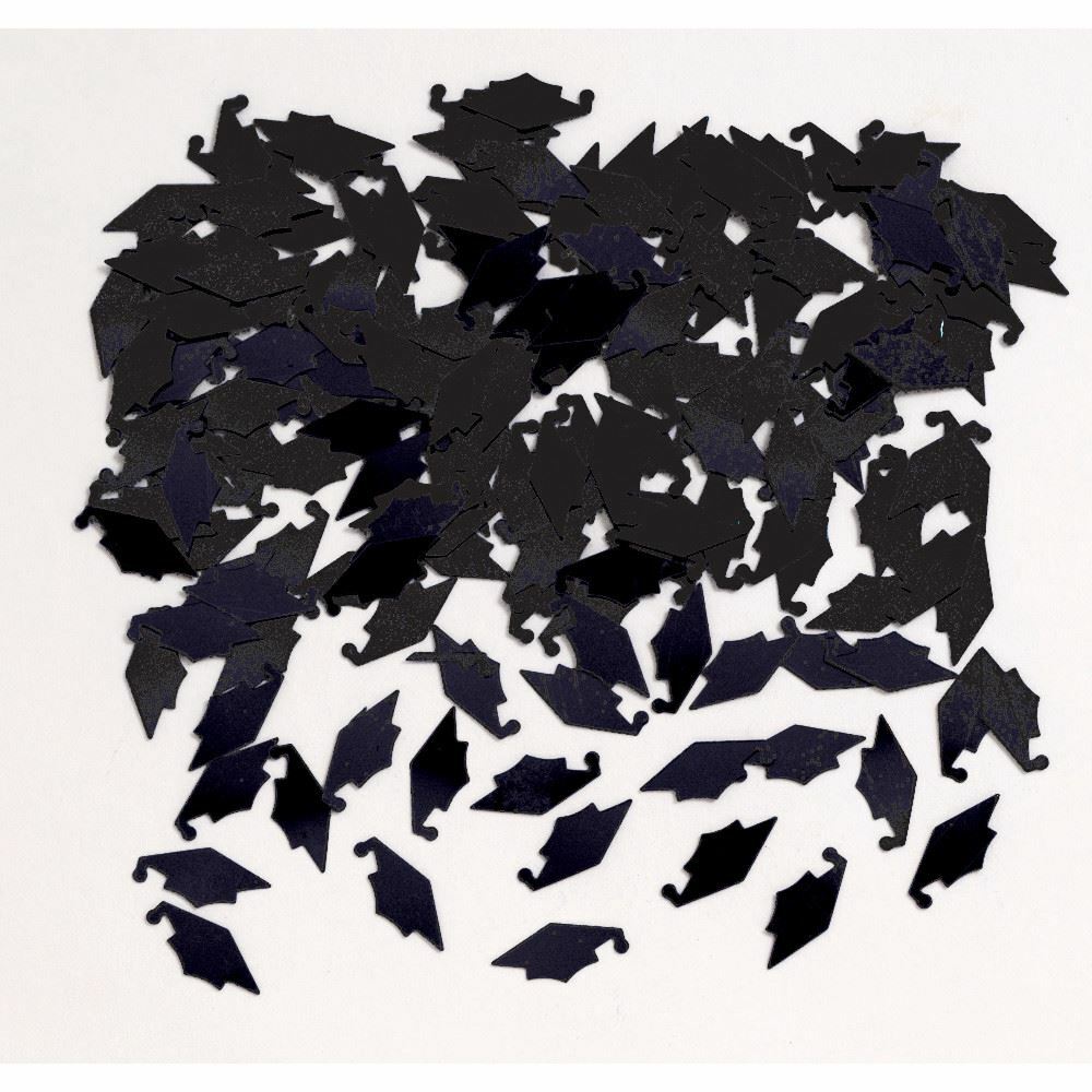 Mortarboards Black Confetti Graduation .5 oz