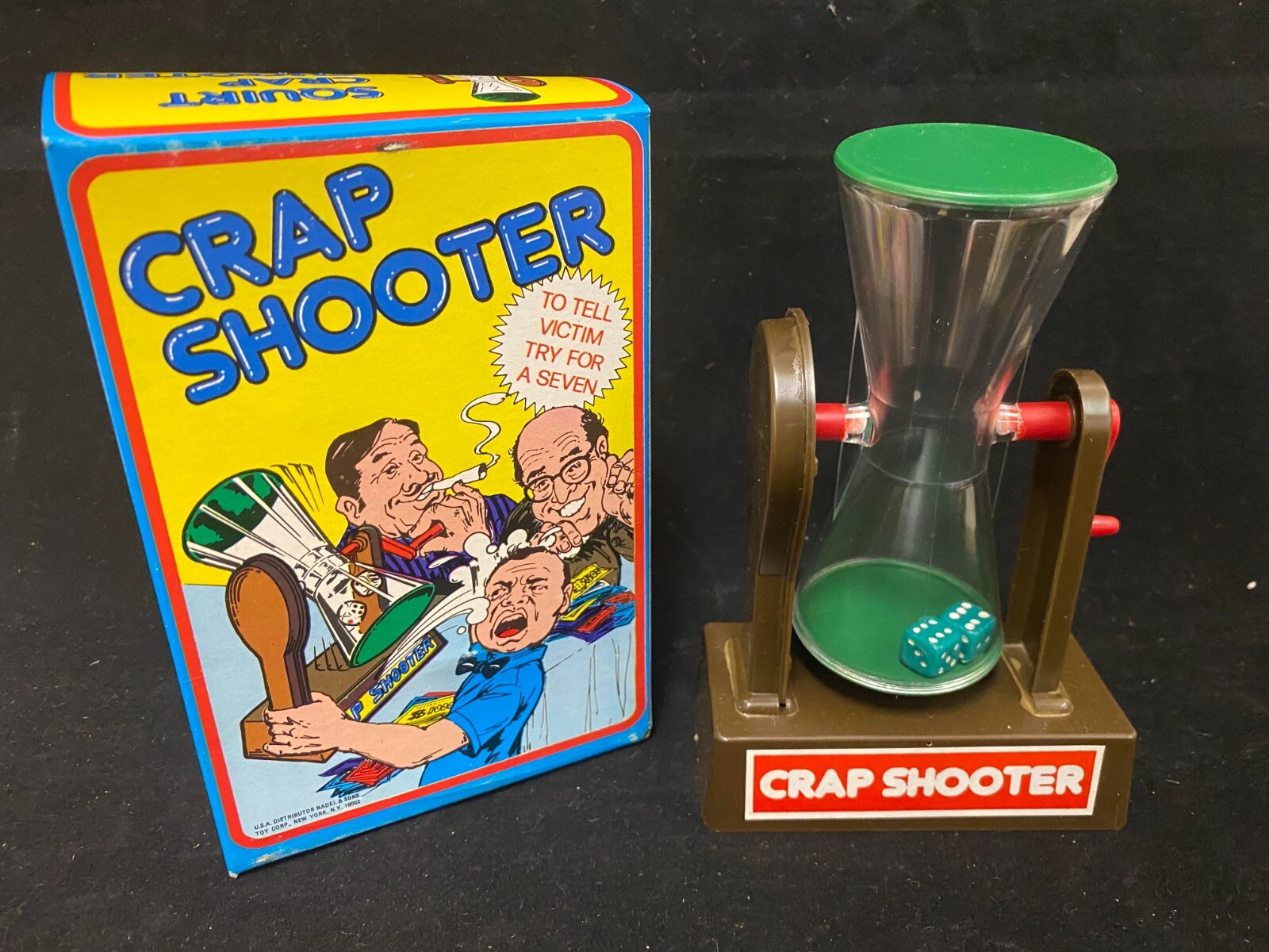 CASE of 12 Vintage Novelty Crap Shooter – Squirts Water – 1982