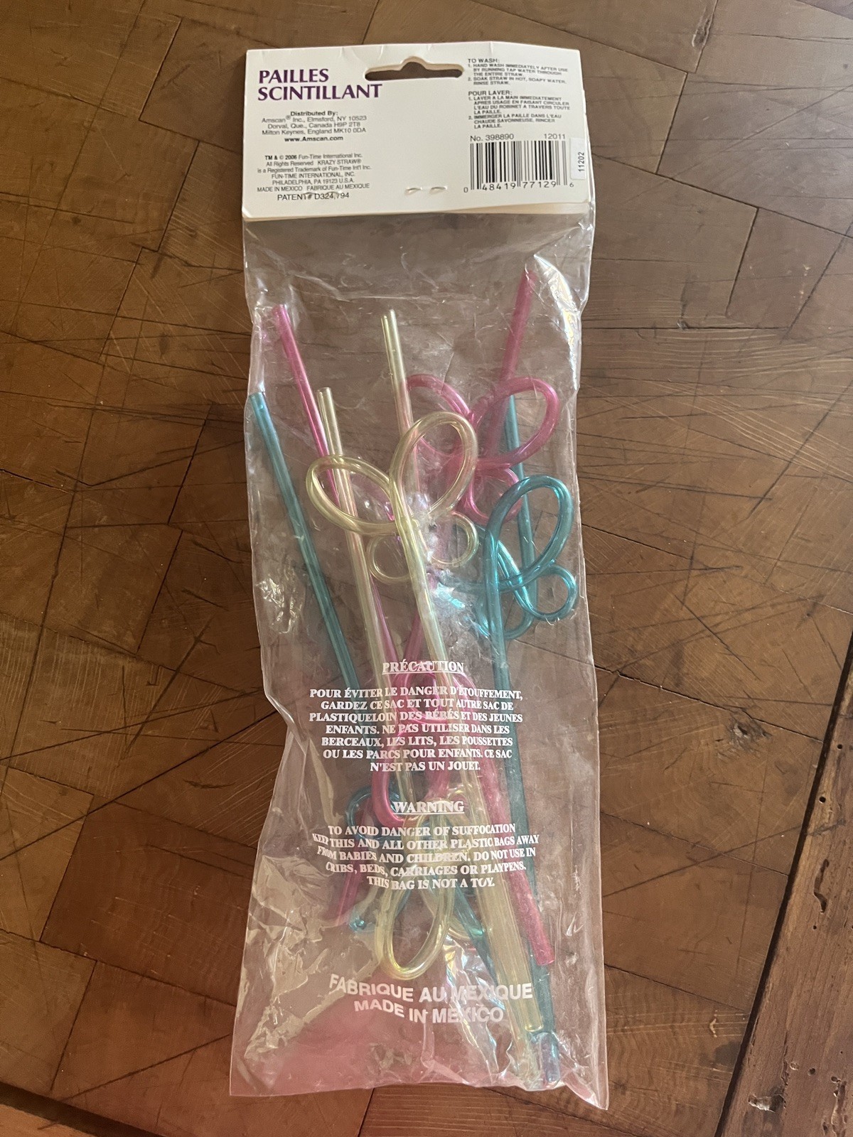 Krazy Straws Party Straw Vintage Retro Party Favors Fun-Time 90’s pack of 6