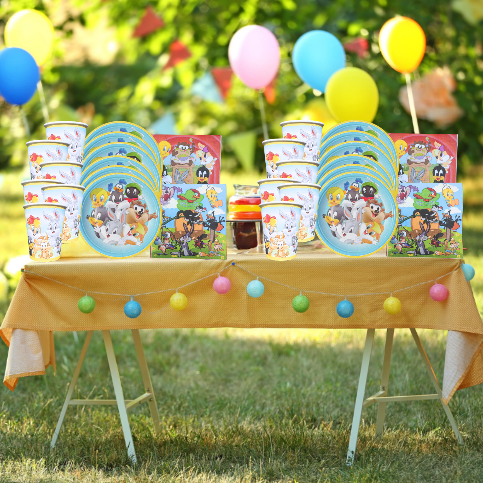Looney tunes baby plate cup birthday party supplies favor centerpiece decoration
