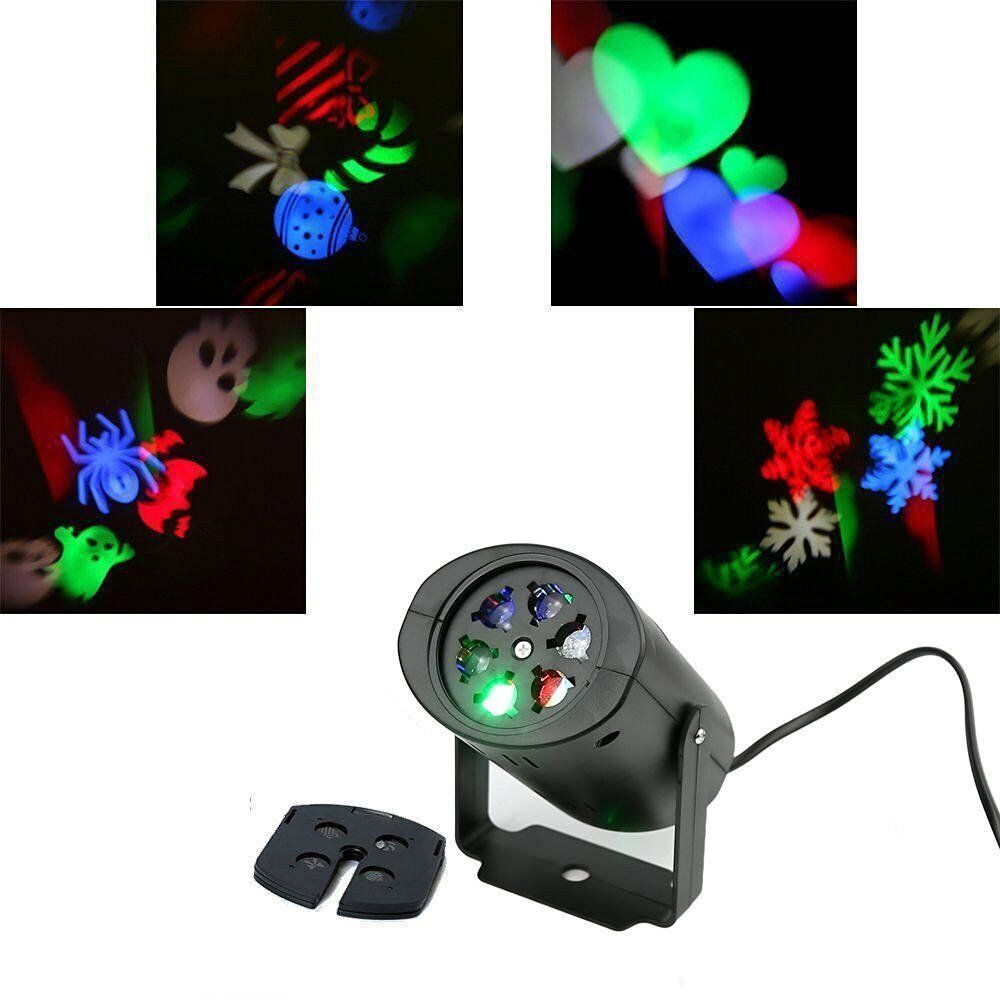 Halloween Christmas LED Laser Light Projector Snowflake House Party Stage Decor