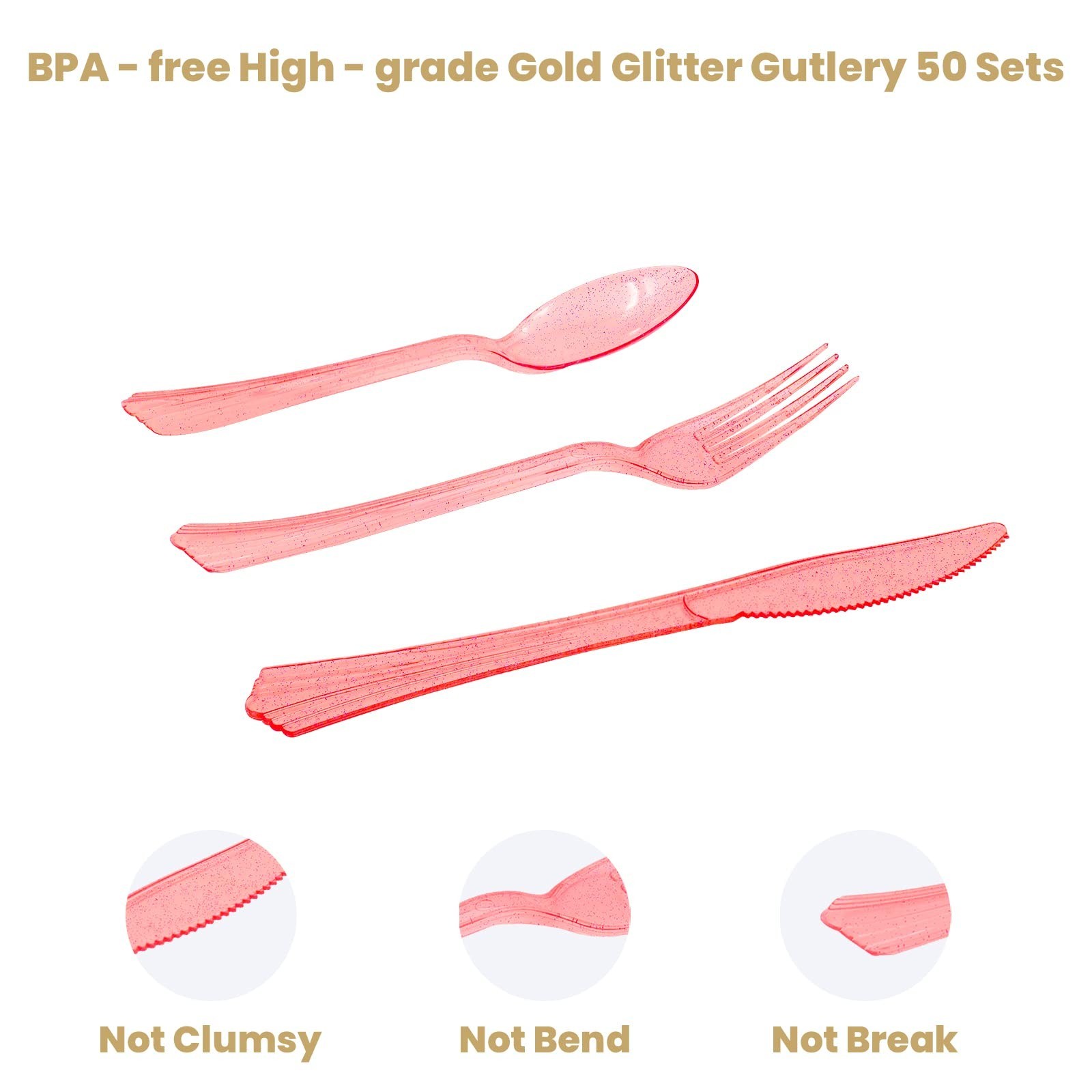 AIRE 350PCS White and Rose Gold Paper Plates Party Supplies for 50 Guests Par…