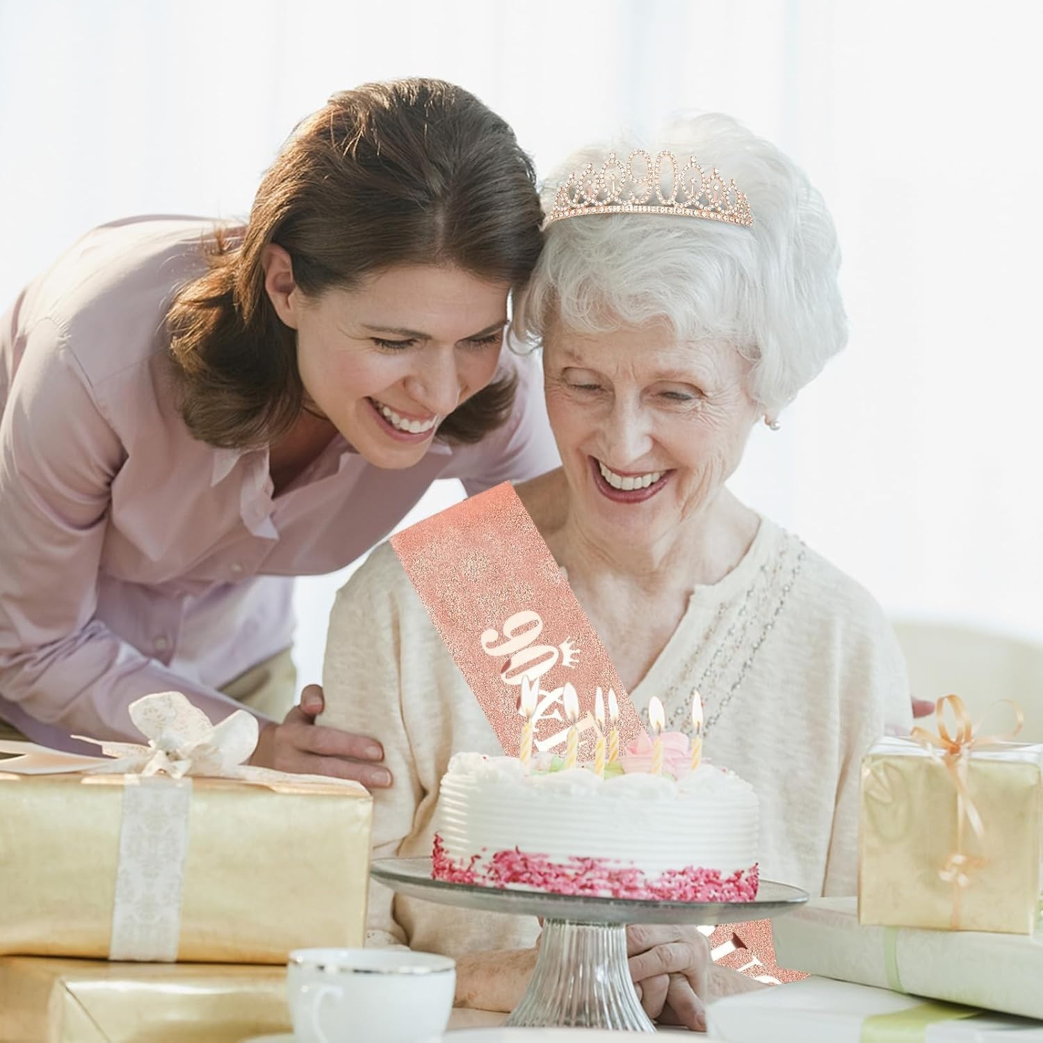 90 & Fabulous Tiara and Glitter Sash Set – Perfect Gift for 90th Birthdays