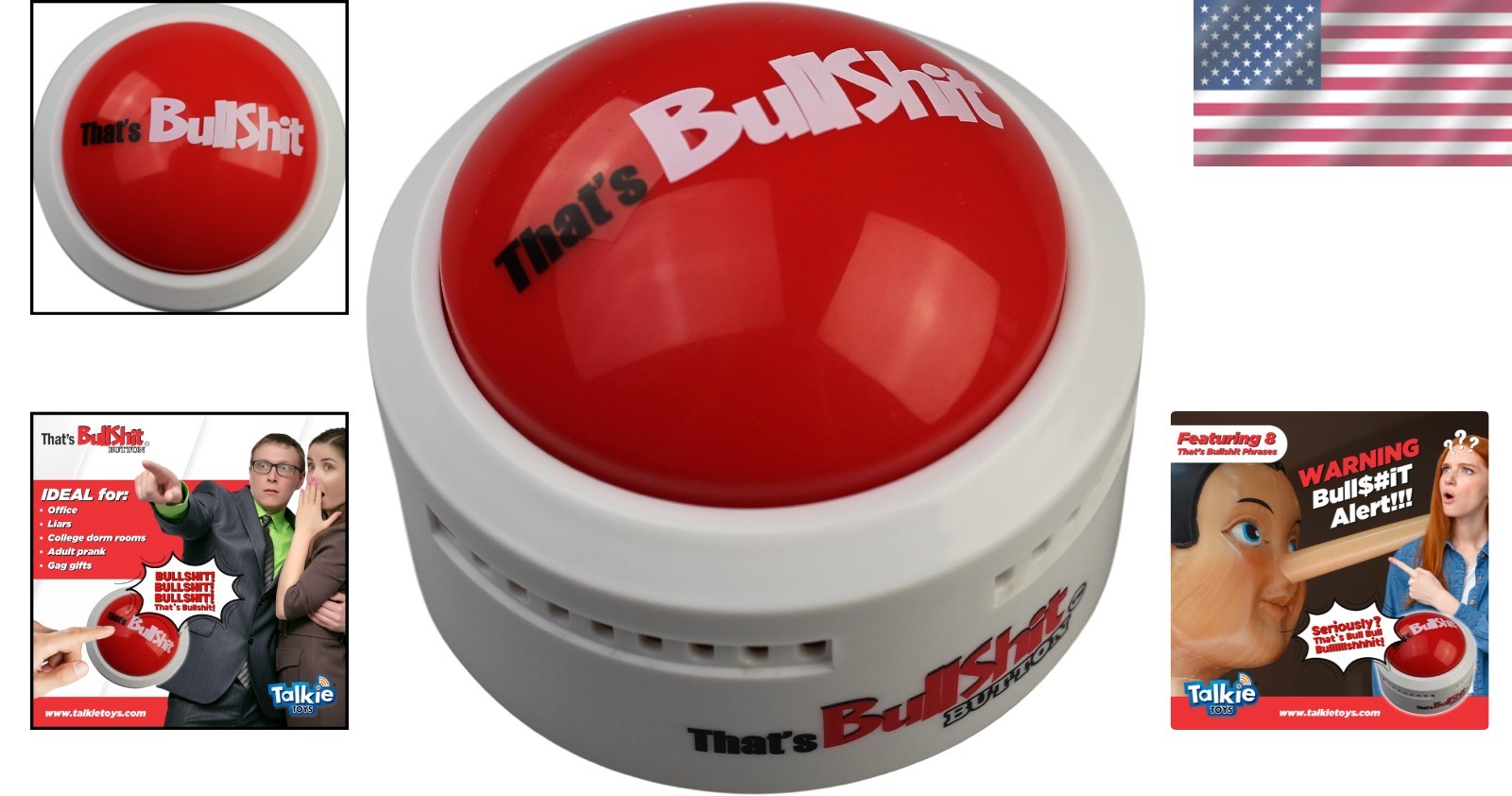 8-Function Laugh Activated Talking Button – Perfect for Adult Gag Gifts