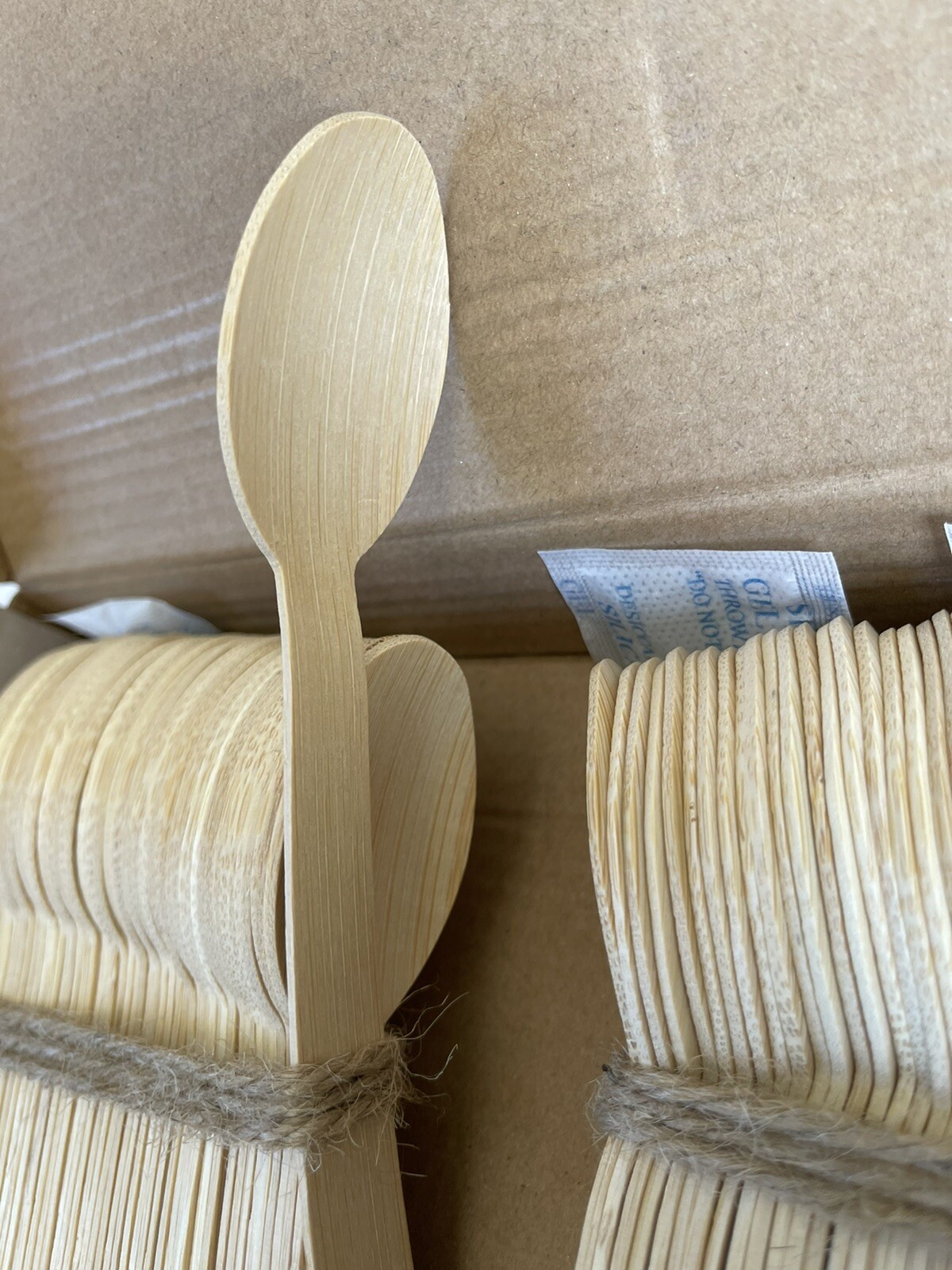 ibambo natural bamboo spoons reusable 100 count New box wood party picnic Art