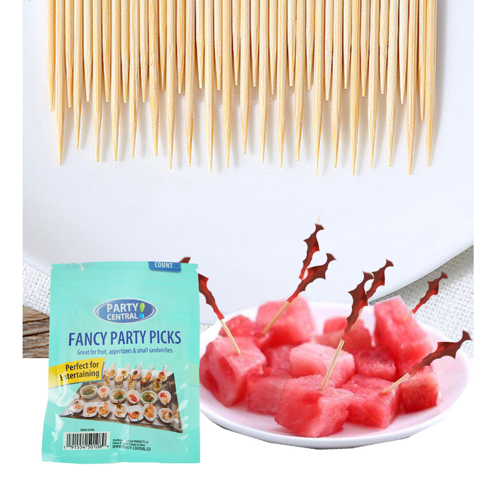 600 Count Cocktail Picks Toothpicks for Appetizers Fruit 2.56″ Fancy Party Picks