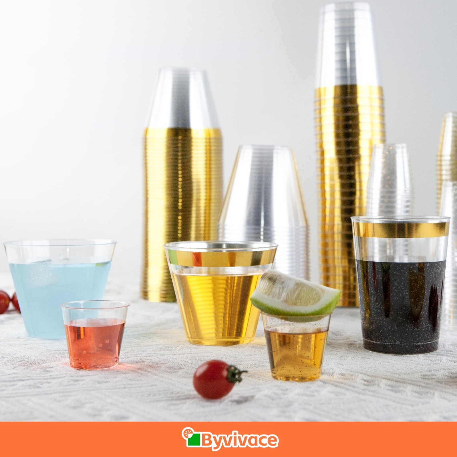 Shot Glasses, 500 Counts 1OZ. Disposable Plastic, Clear, Crack Proof, 1.0 Ounces