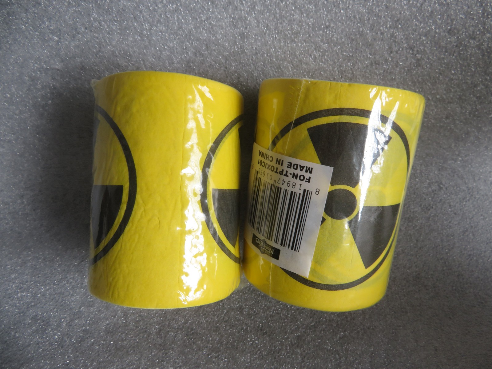WARNING HAZARDOUS WASTE Toilet Paper Rolls – Halloween Party Bathroom Potty Joke