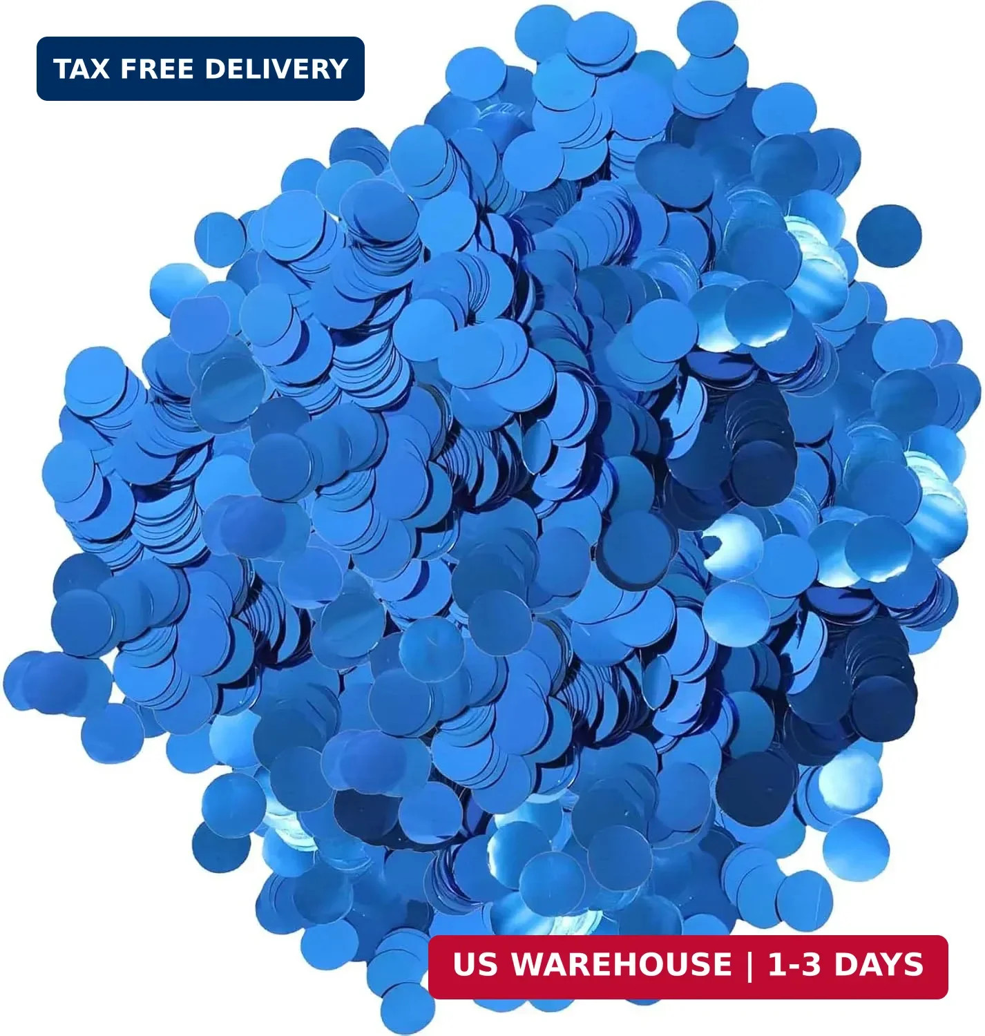 Blue Metallic Foil Confetti 8000 Pcs Shiny Round Table Confetti for Fill Balloon