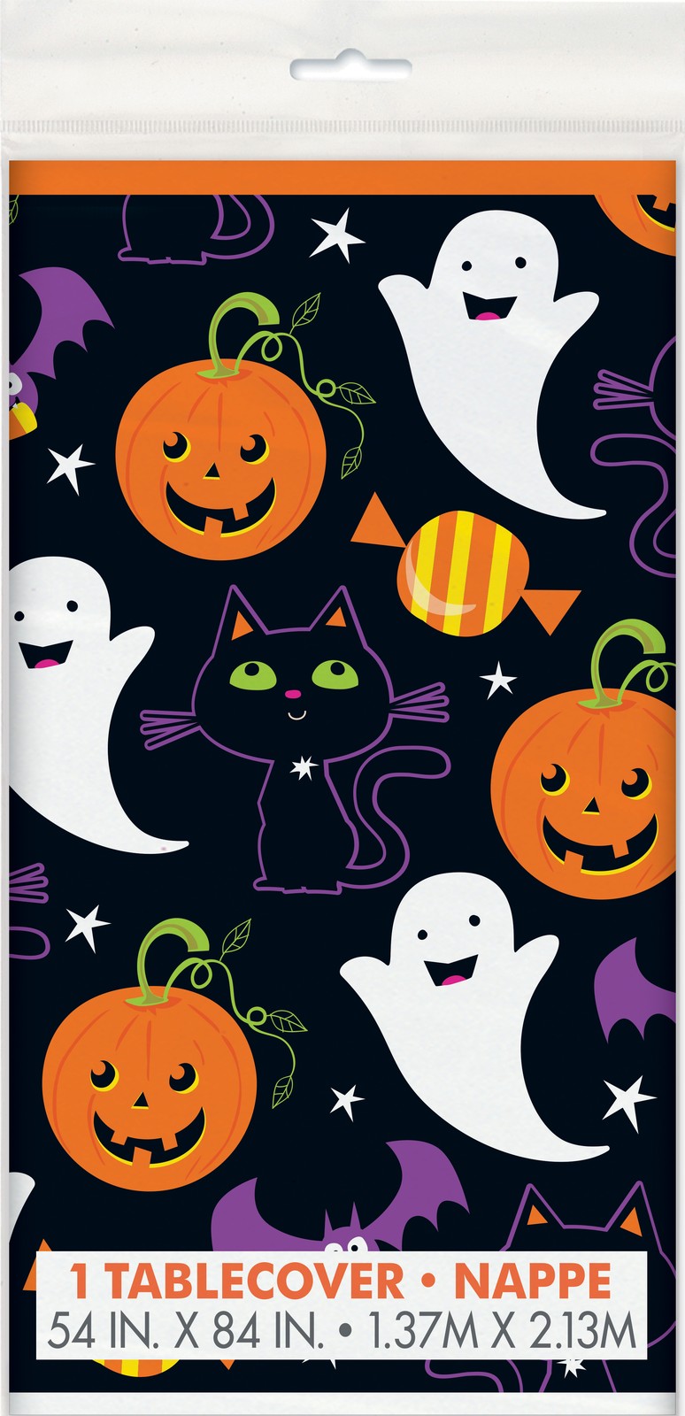 Halloween Party Table Cover Cat Pumpkin Ghost Tablecloth Family Friendly Tableco