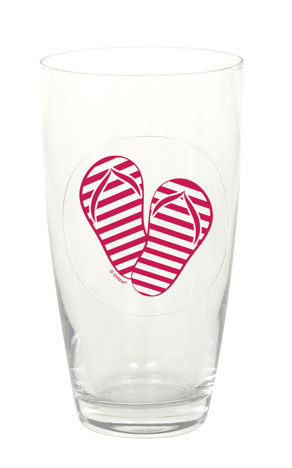 Minimalist Summer Fun Tropical Beach Luau Plastic Beverage Clings, 16 CT, Pink