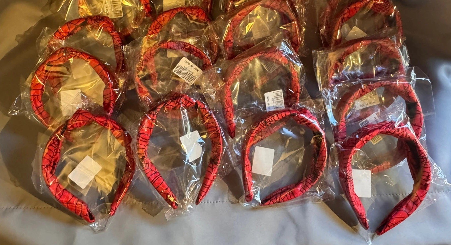 13 Spider Web Headbands Kids Superhero Birthday Party Favors Costume Red Black