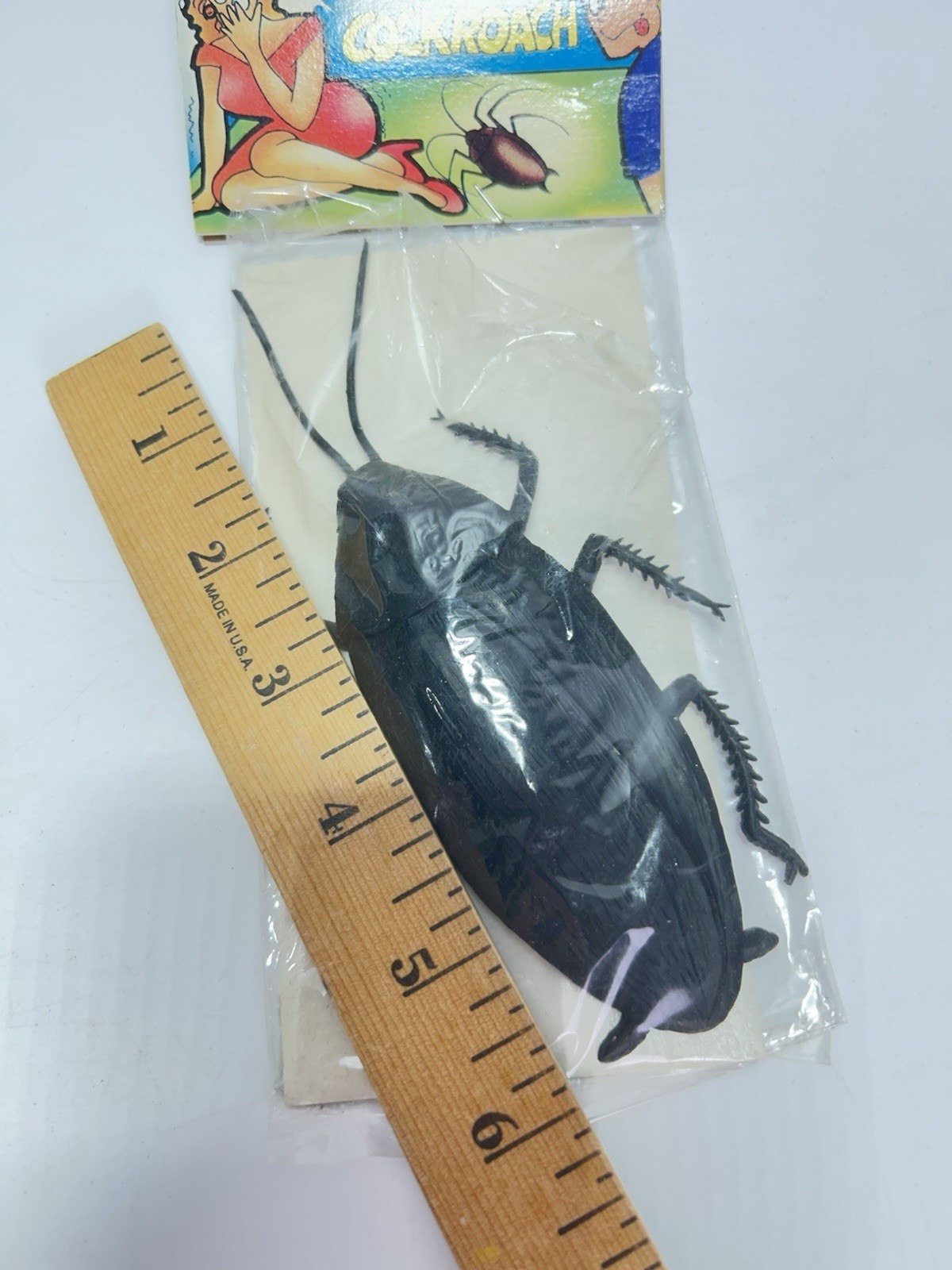 VTG Prank Cockroaches Realistic Cock Roach Monster Jumbo Gag Toy Joke Halloween