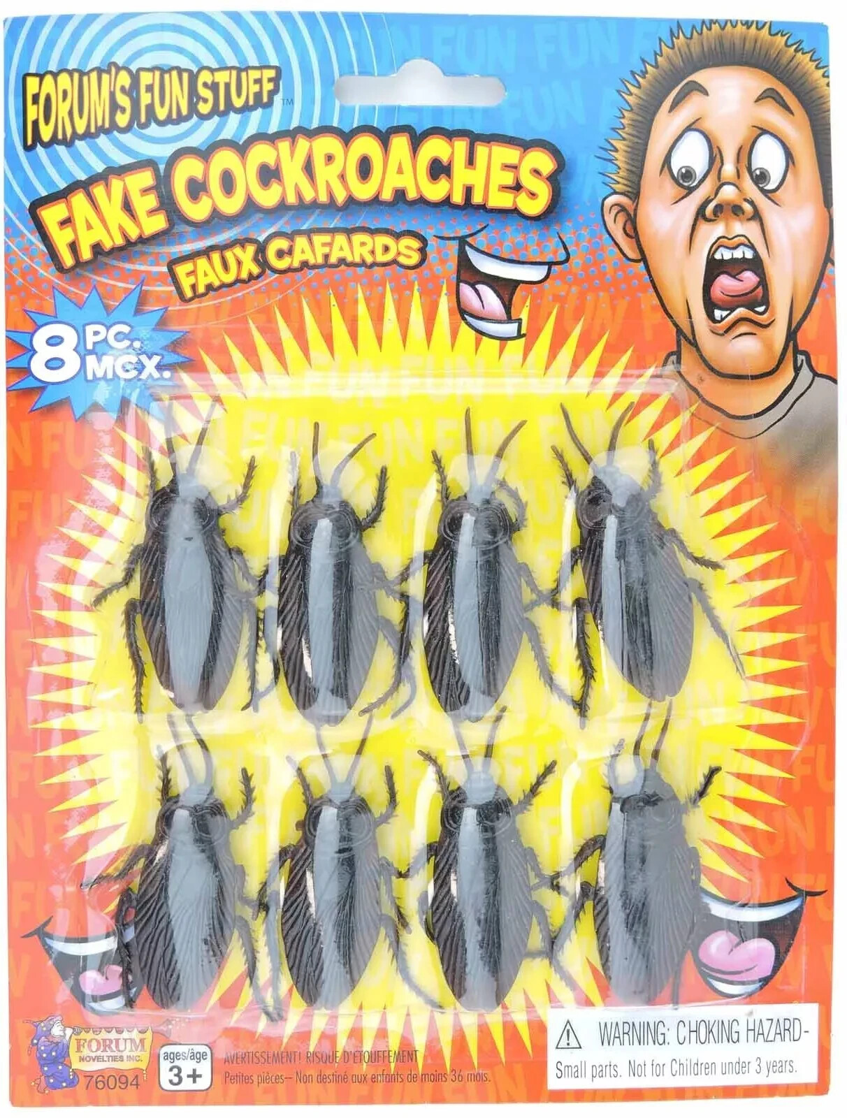Fake Cockroaches Forum’s Fun Stuff Novelty Roach Party Gag Prank Joke bugs 8Pcs