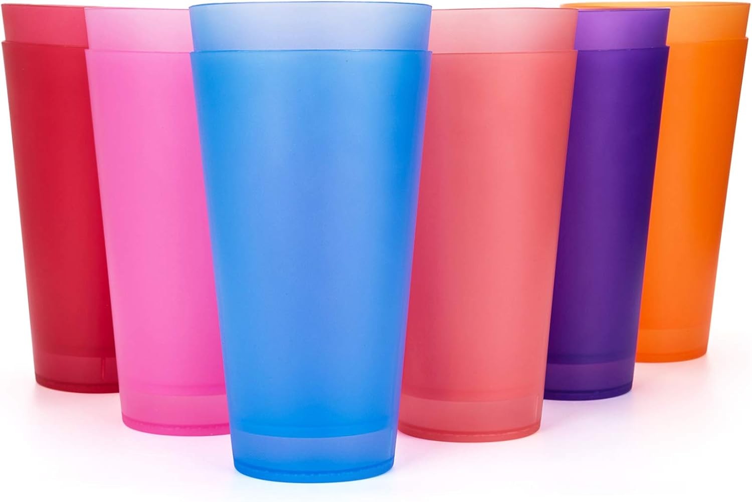 KX-WARE 32-ounce Plastic Tumblers/Large 12 Count (Pack of 1), Multicolor