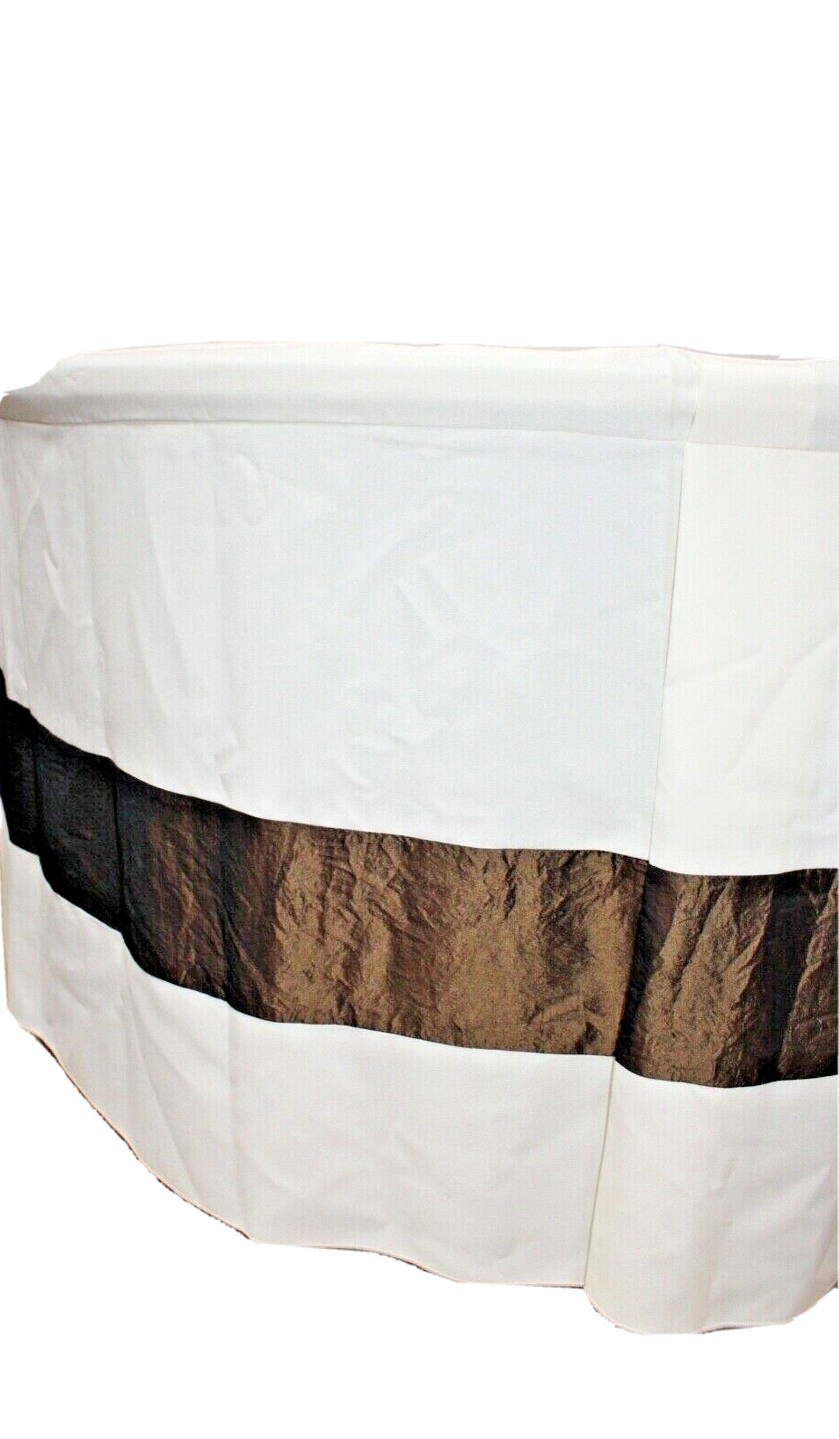 Cream and Bronze Contemporary Cover 120 cm Ø