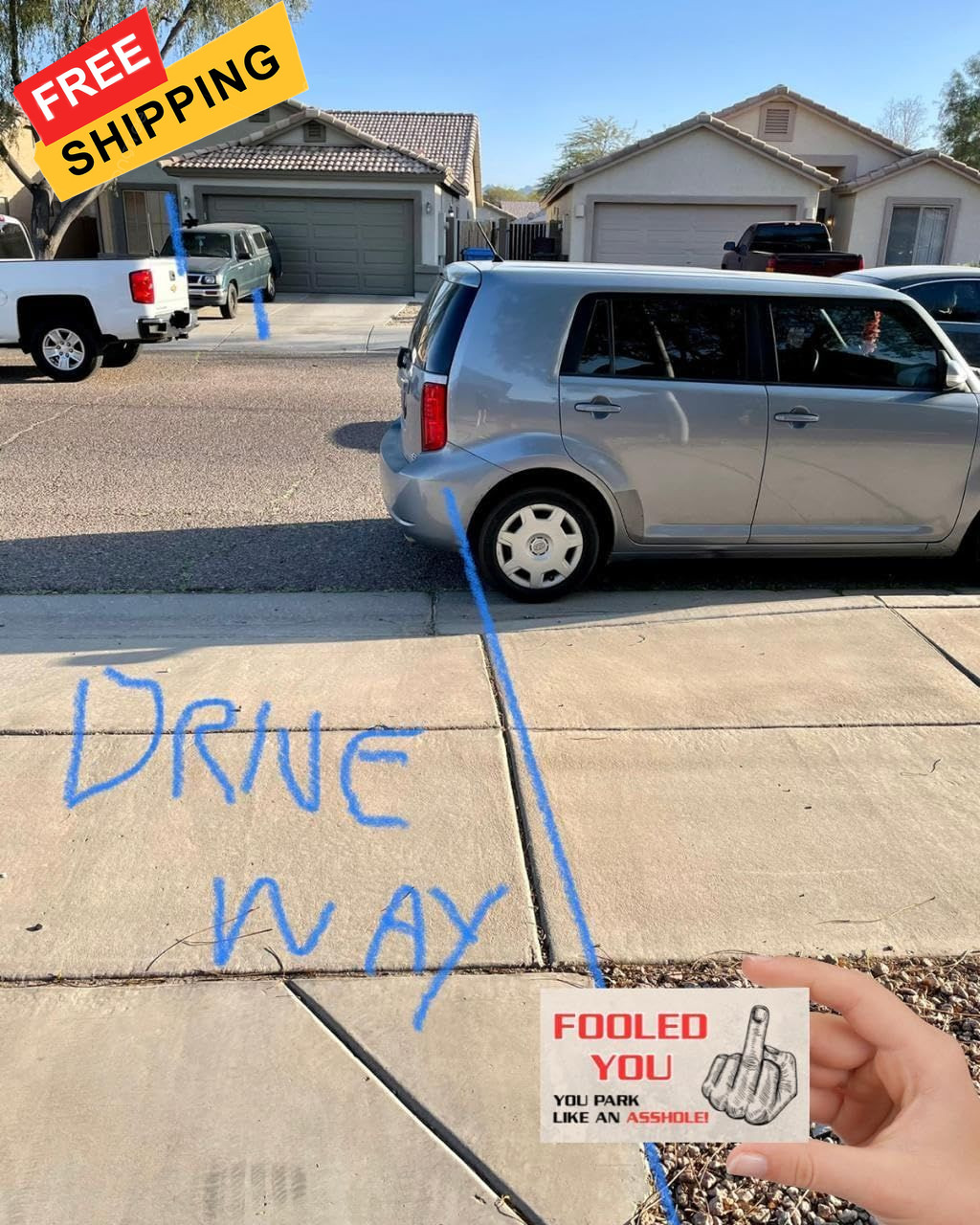 You Park Like An A-hole Bad Parking Prank Cards Look $50 multicolor