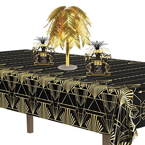 2-Count Great 1920s Tablecover, Art Deco Decor & Table Decorations for Party,