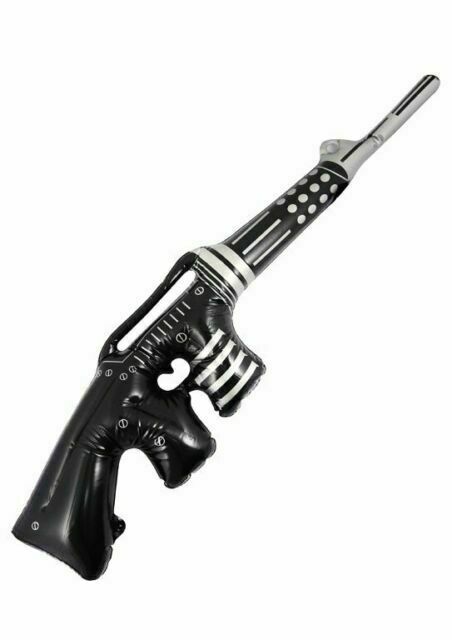 Inflatable Machine Gun Black with Silver Detail (90cm) Fancy Dress Prop UK Sell.