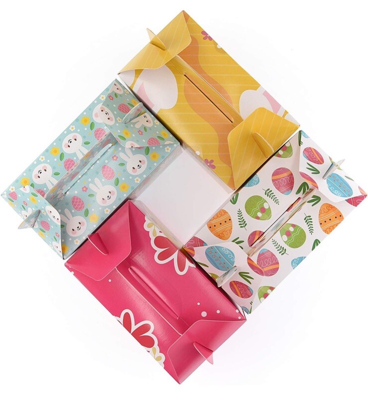 Eavotoy 12 Pk Decorative Easter Gift Treat Boxes