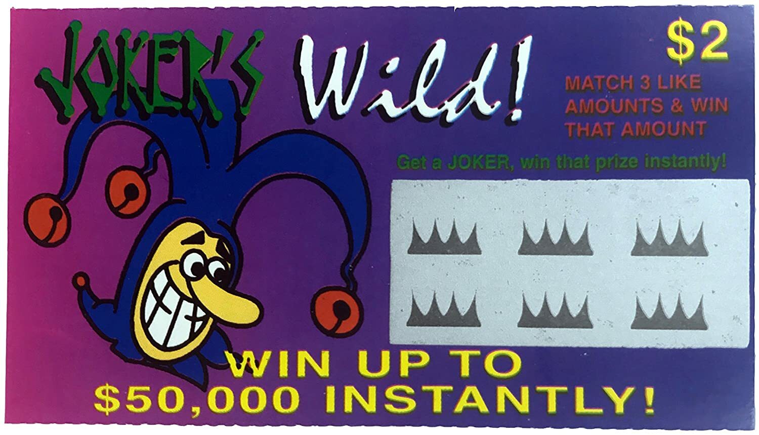 Fake Lottery Tickets 6 Assorted Designs Free Shipping USA Seller WHOLESALE