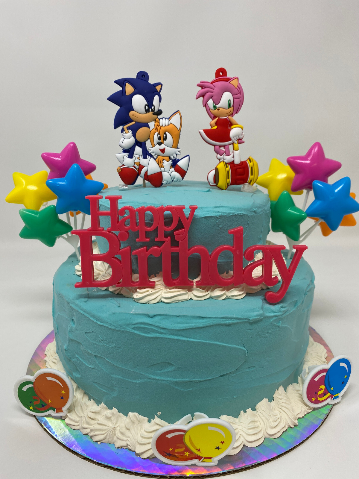 Sonic the Hedgehog Birthday Cake Topper Set ~ BRAND NEW ~ Ships Out Next Day