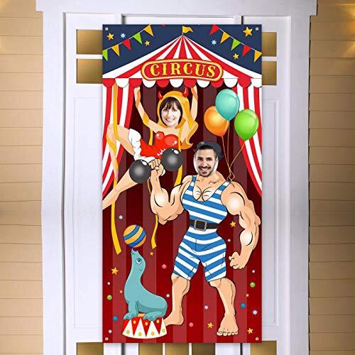 Carnival Circus Party Decoration Carnival Photo Door Banner Backdrop Props,