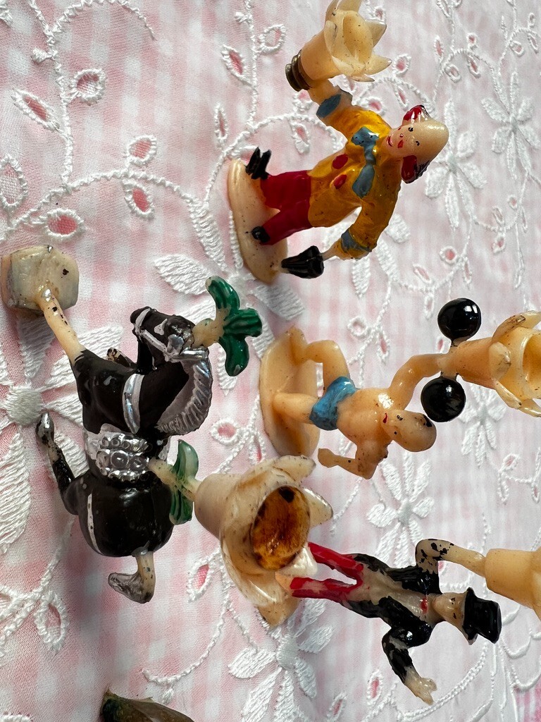 Vintage Cake Toppers Candle Holders Circus Theme Hong Kong Lot of 8