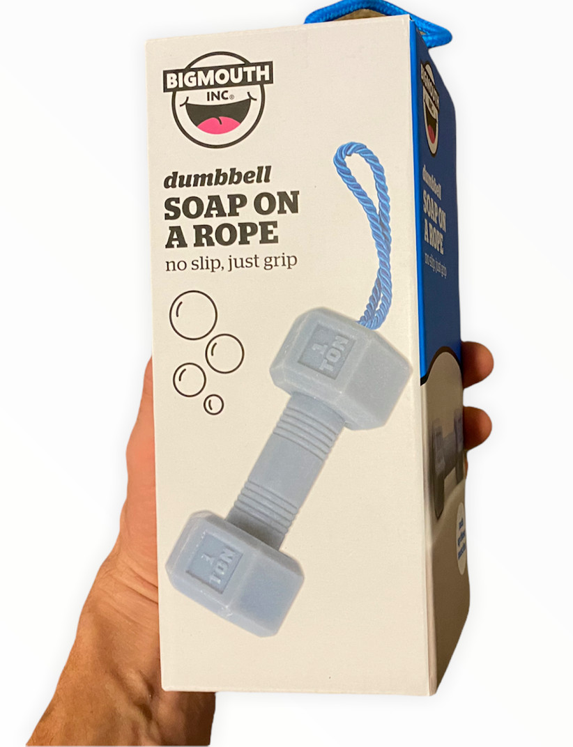 Dumbbell Soap on a Rope – Funny GaG Joke Shower Workout – BigMouth Inc