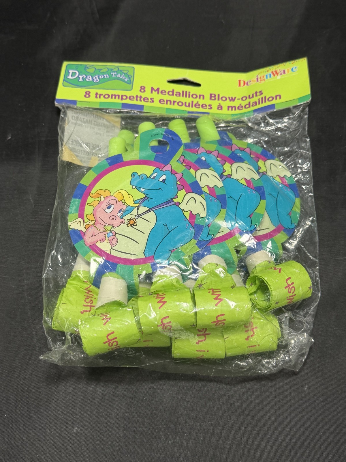 NEW Dragon Tales DesignWare Vintage 2001 AGC Birthday Party Supplies PBS Kids