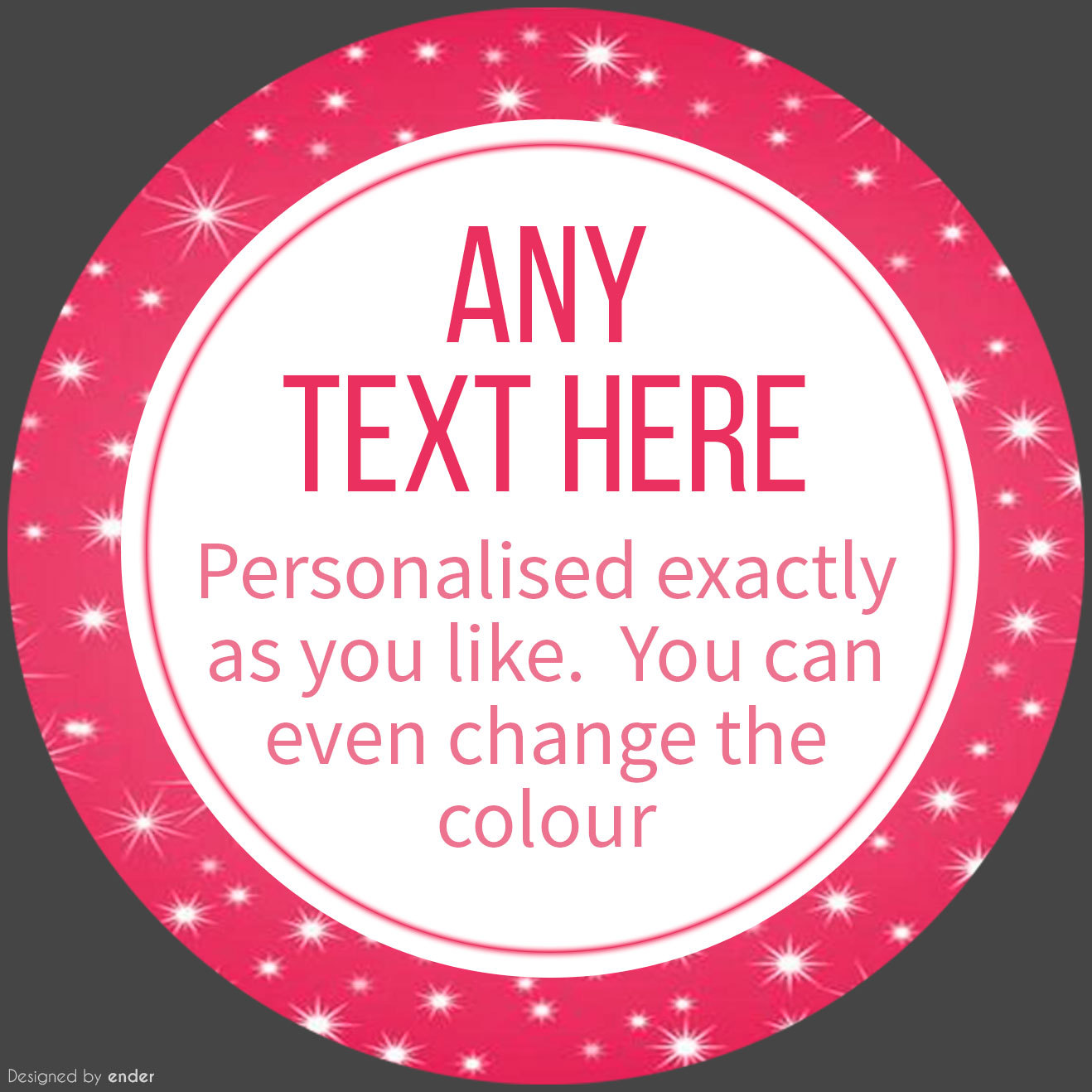 Sheet of Personalised Any Occasion Stickers Sweet Cones Party Gloss Matte