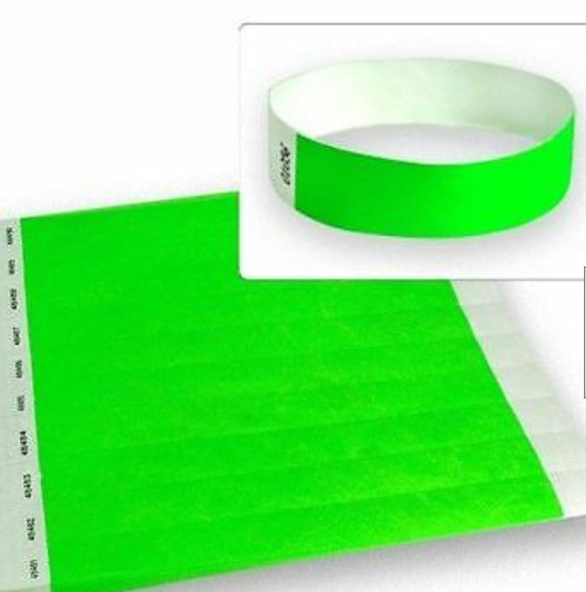 Premium 3/4″ Tyvek Wristbands 100 500 1000 for Party Club event Pool Kids Adults