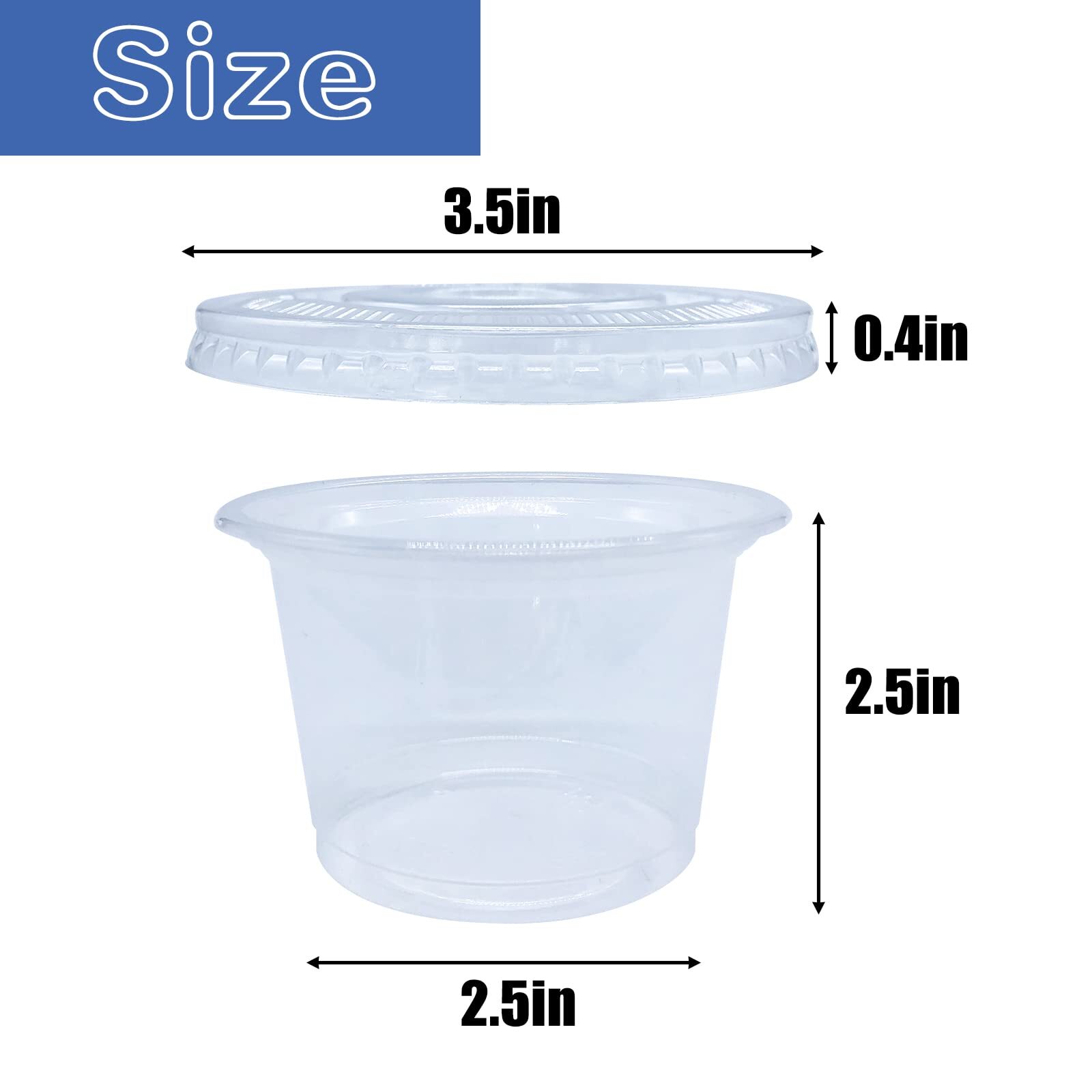 50 Pack 8 OZ Disposable Plastic Cups with Lids,Clear Dessert Cups Plastic Con…