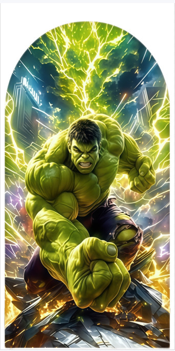 Superhero Hulk Arch Backdrop Cover Boys Birthday Party Photo Background Props
