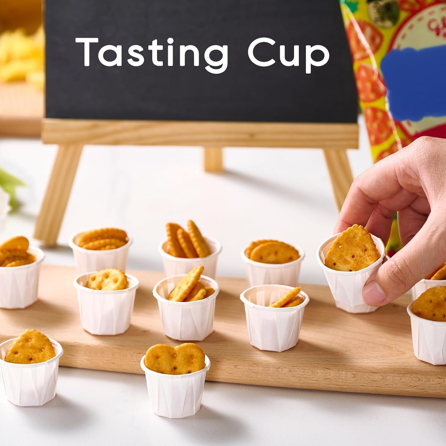 500 Pack 0.75 oz Disposable Paper Souffle Medicine Cups, 3/4 oz Sample Cups f…